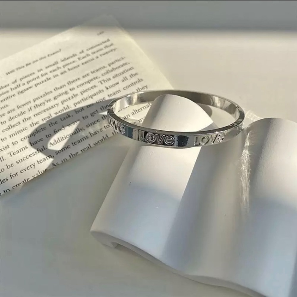 Silver plated Love Bracelet or Bangle for Women